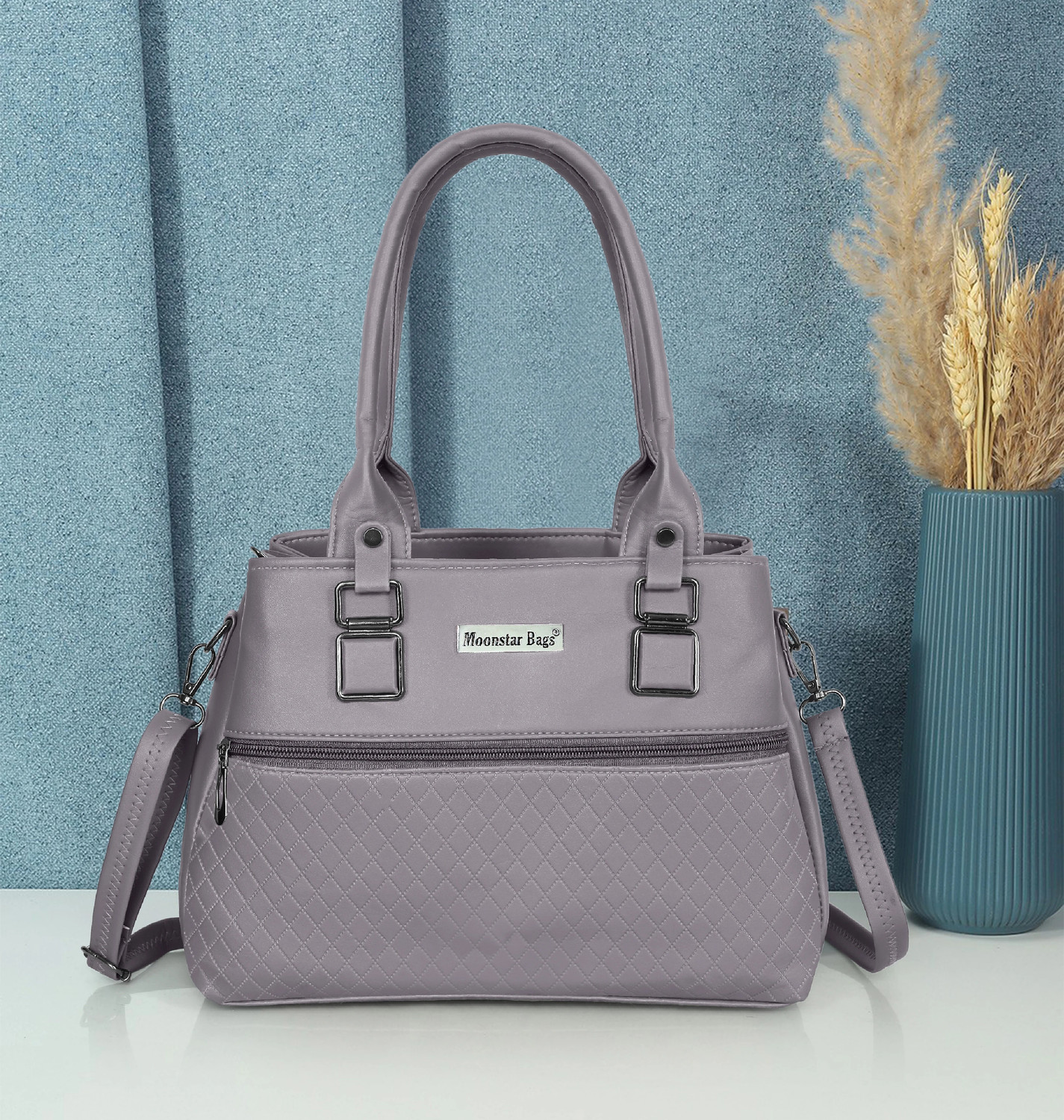 Image of MOONSTAR BAGS Women Grey Shoulder Bag