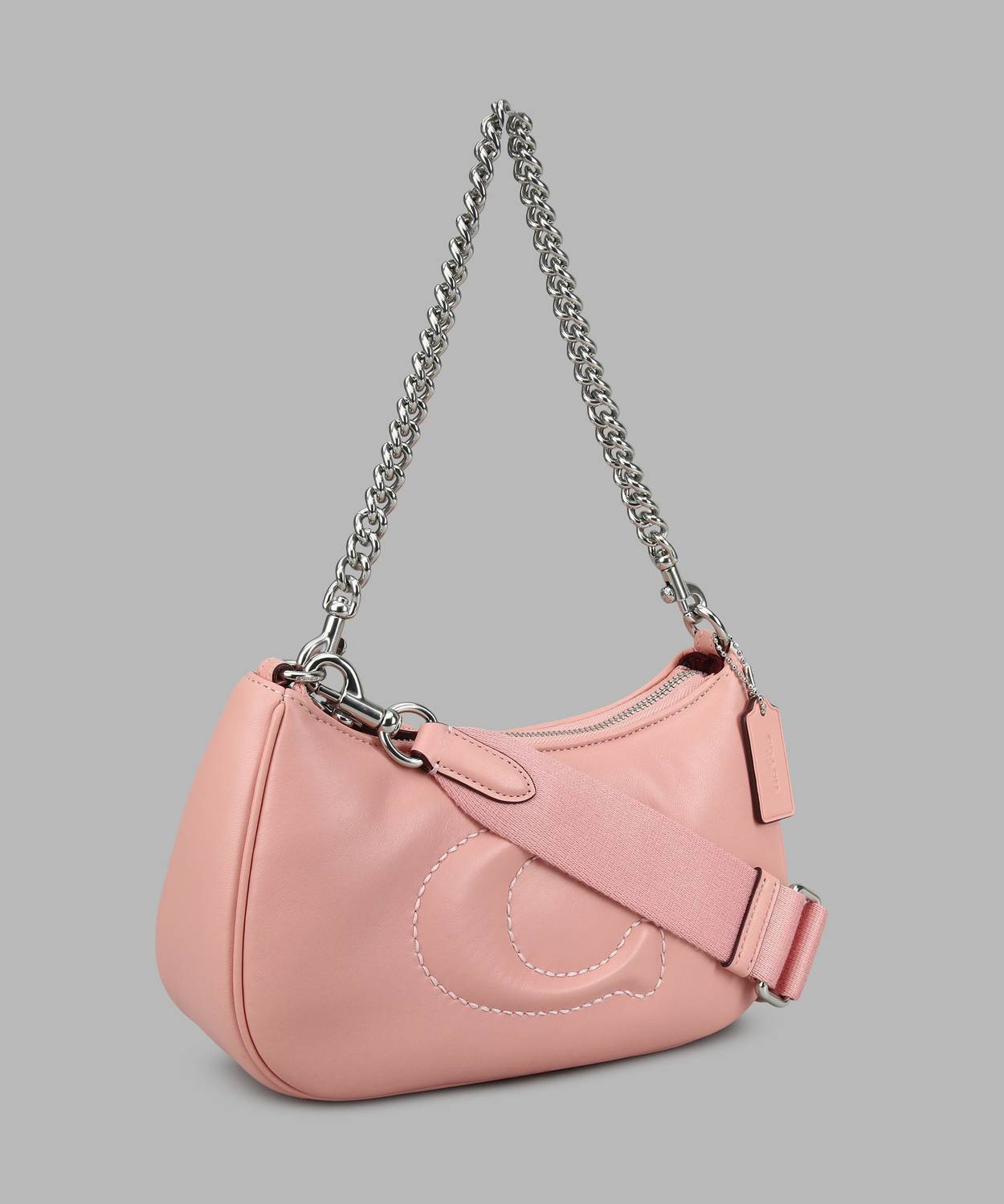 バッグ Coach Signature Soft Clip Hobo Bag Pink Coach Signature Soft Clip Hobo Bag Pink 【公式通販】