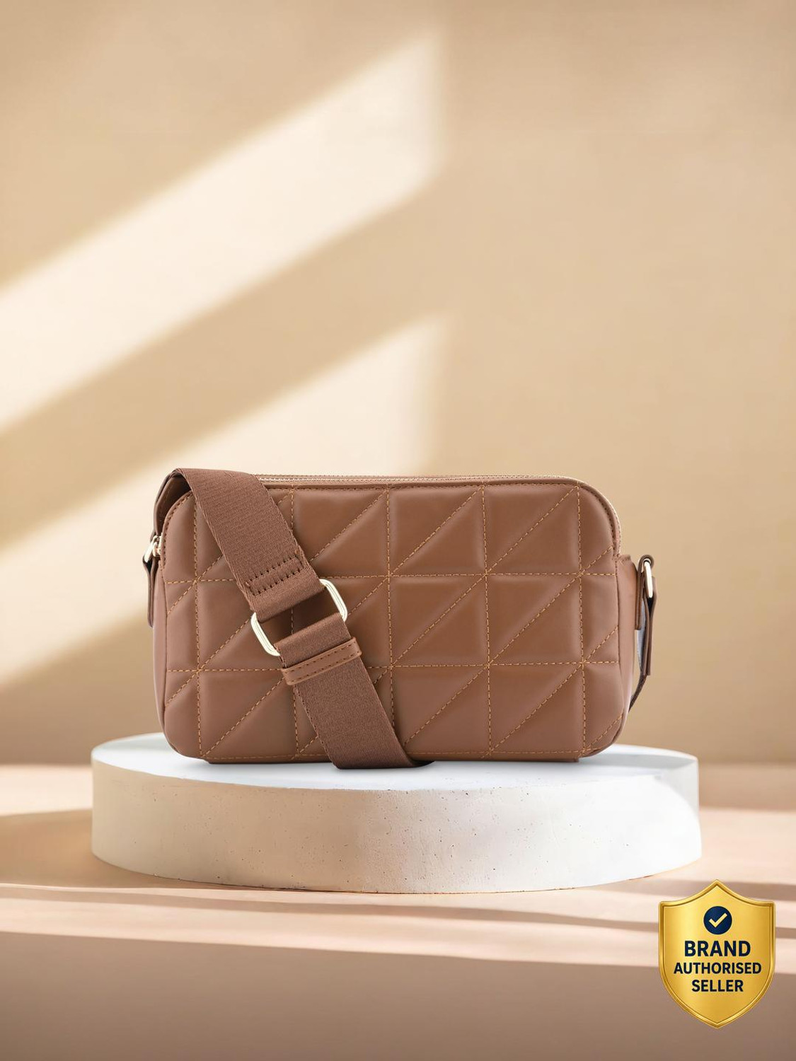 Fastrack Women Tan Sling Bag
