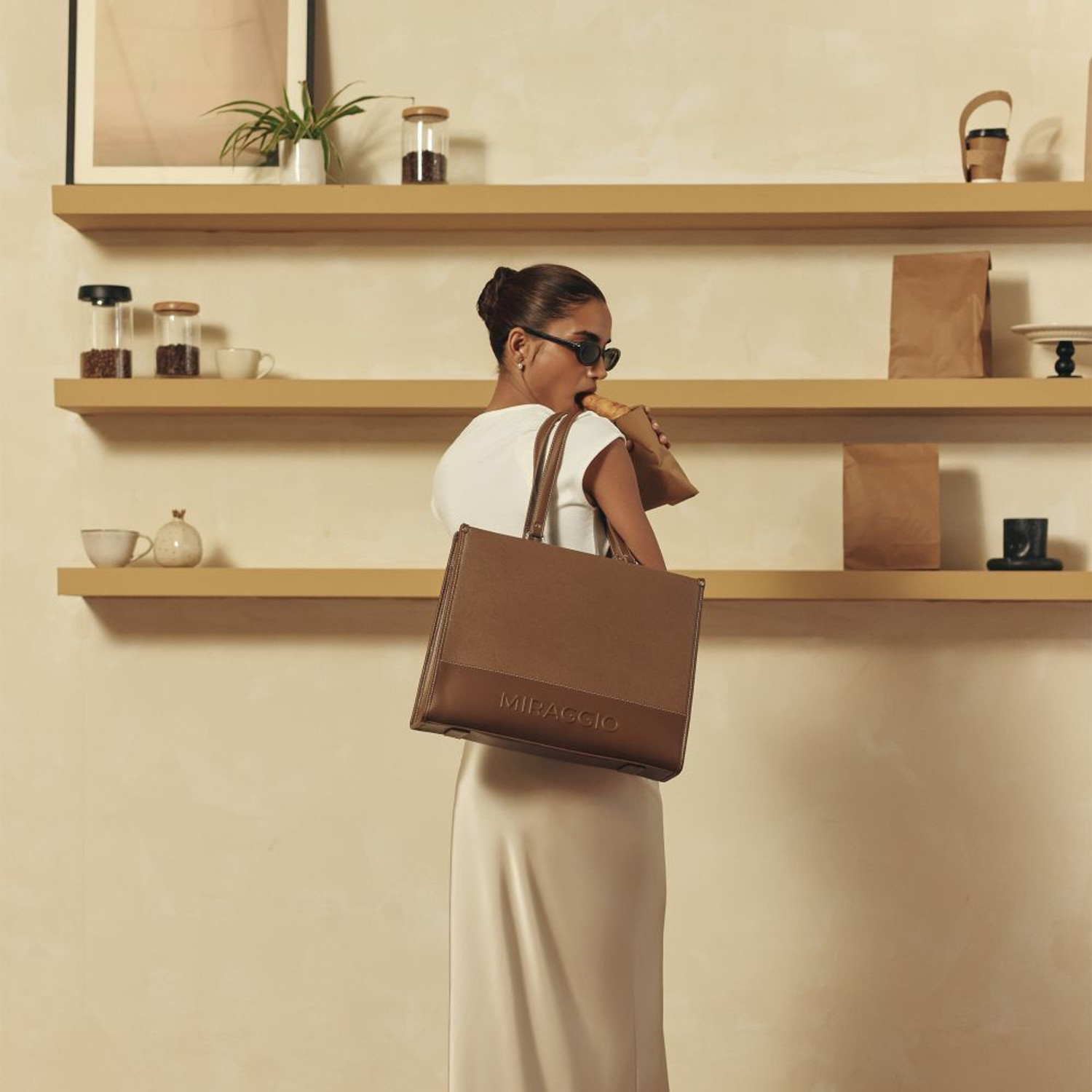 Image of Miraggio Women Brown Tote