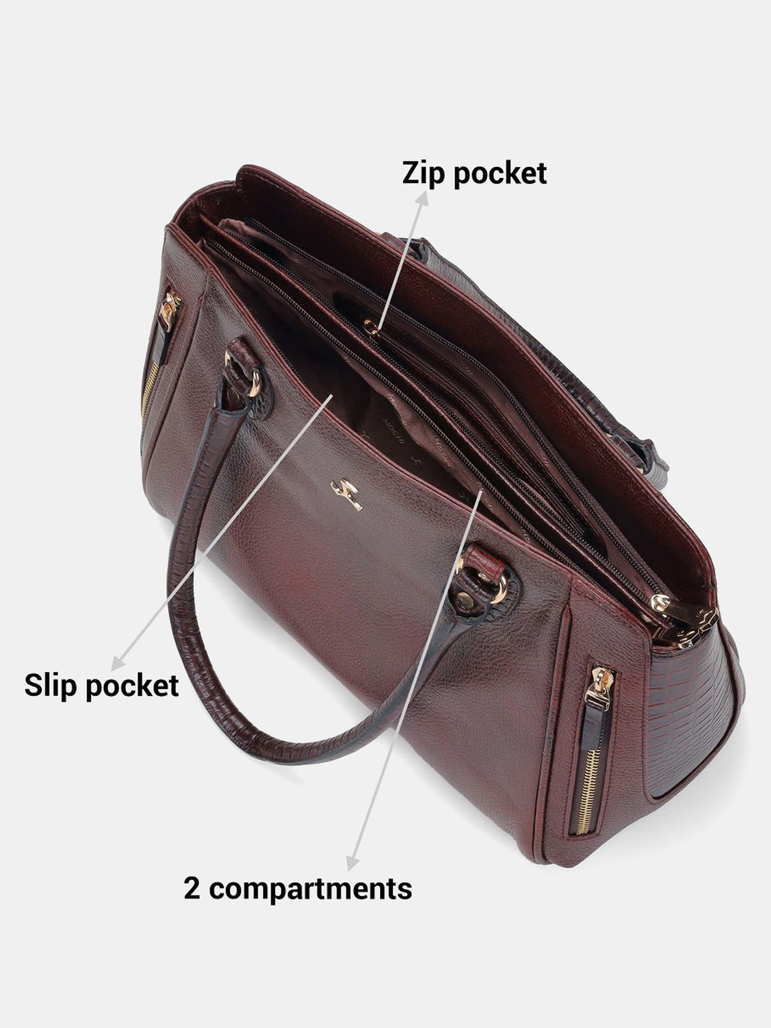 Image of MOCHI Women Brown Shoulder Bag