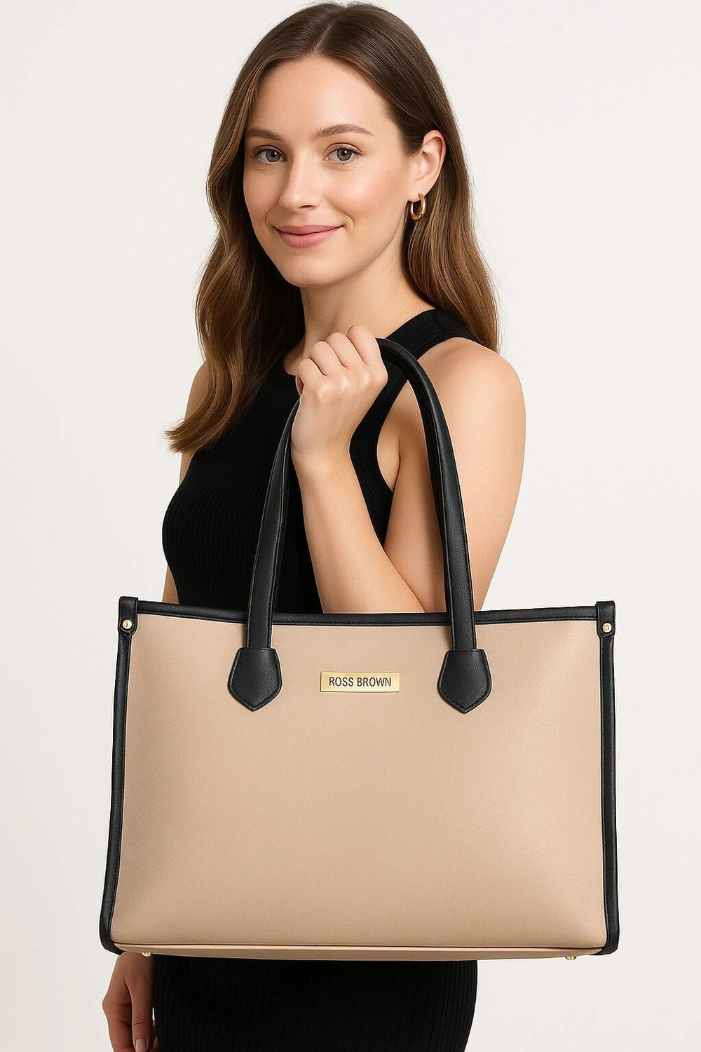 Image of Ross Brown Women Beige Tote