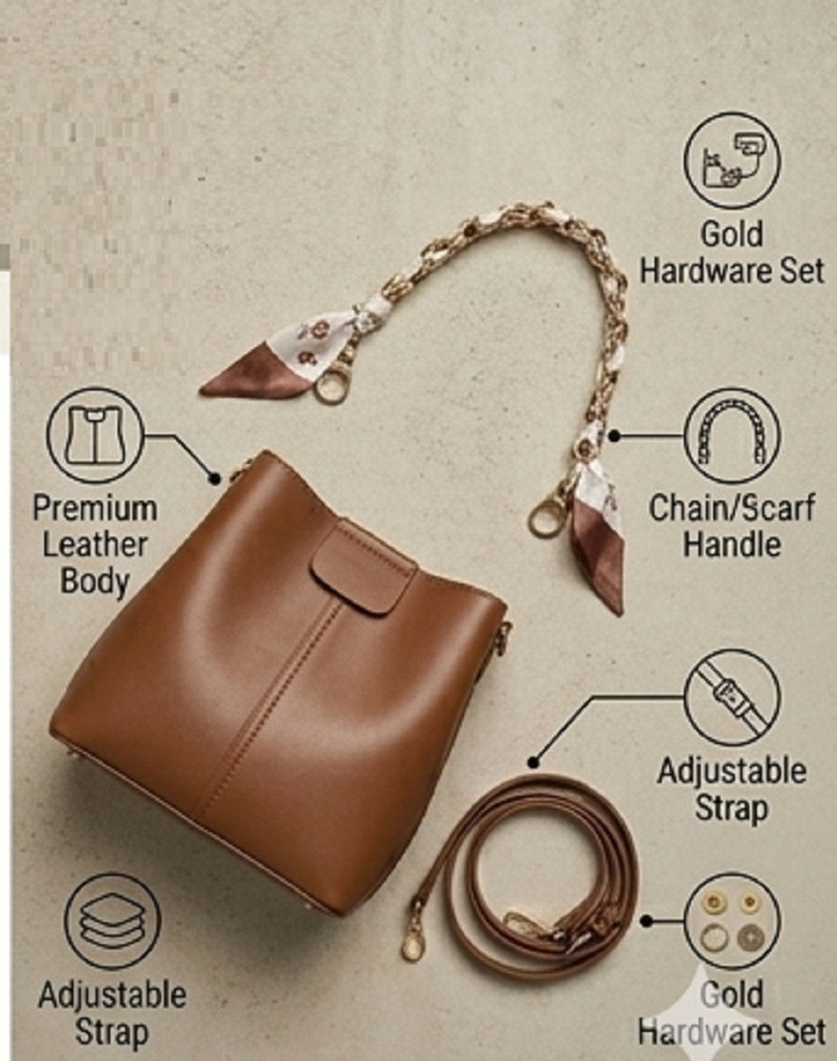 Image of MSMENTERPRISES Women Brown Handbag