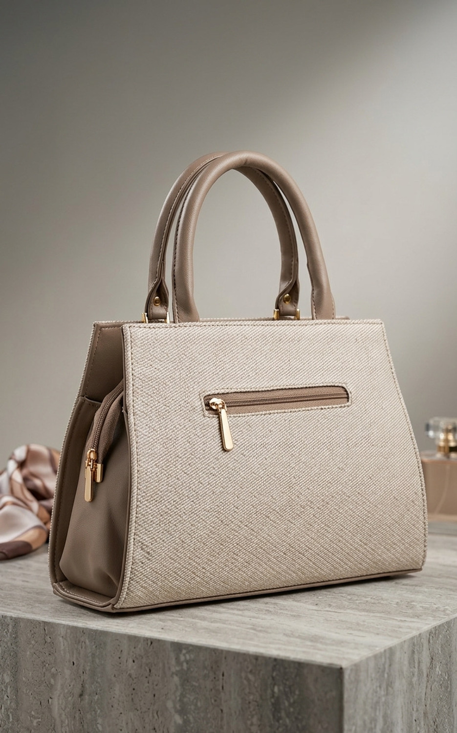 Image of Ross Brown Women Beige Hand-held Bag