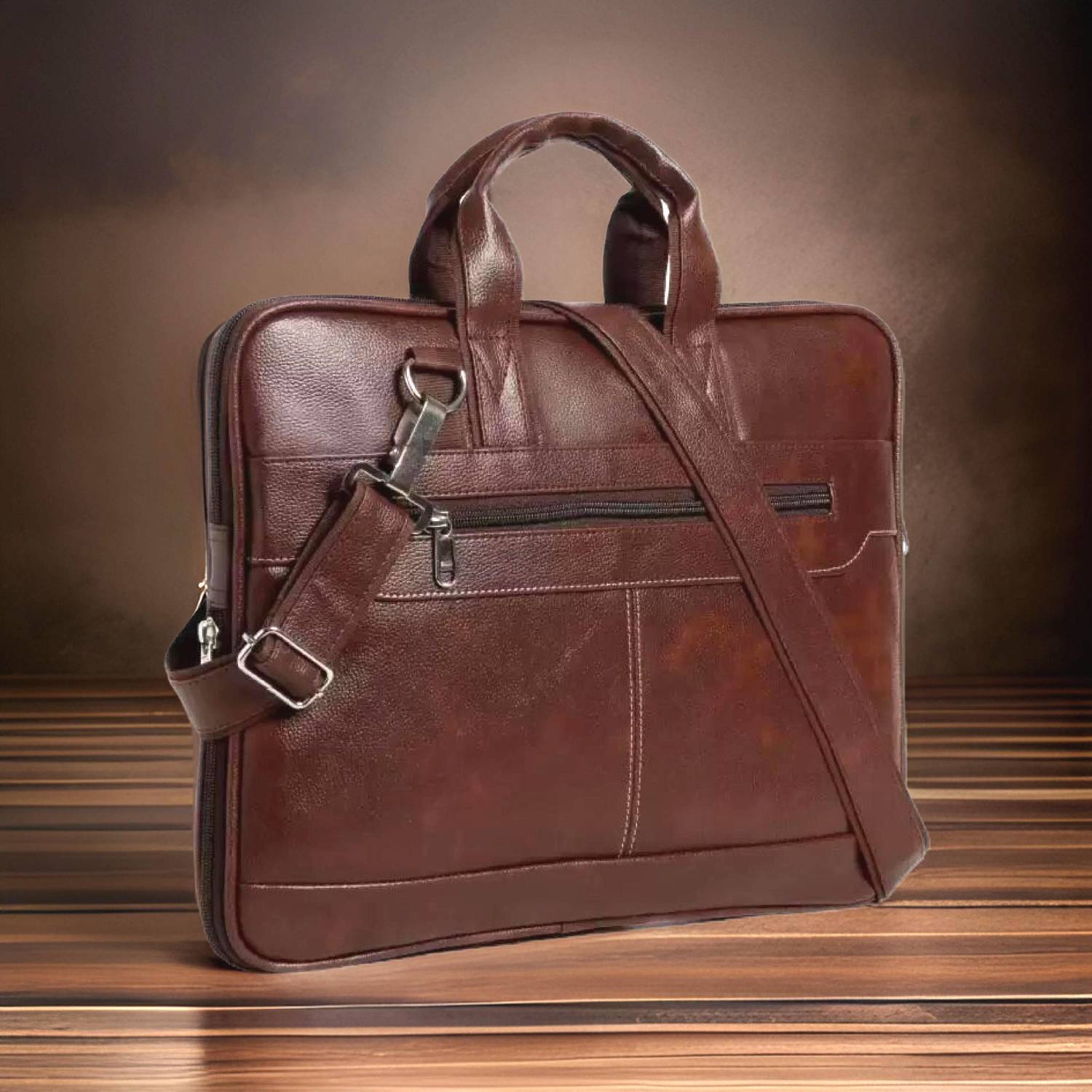 JairaJ Synthetic Leather Laptop Messenger Bag - Image 1