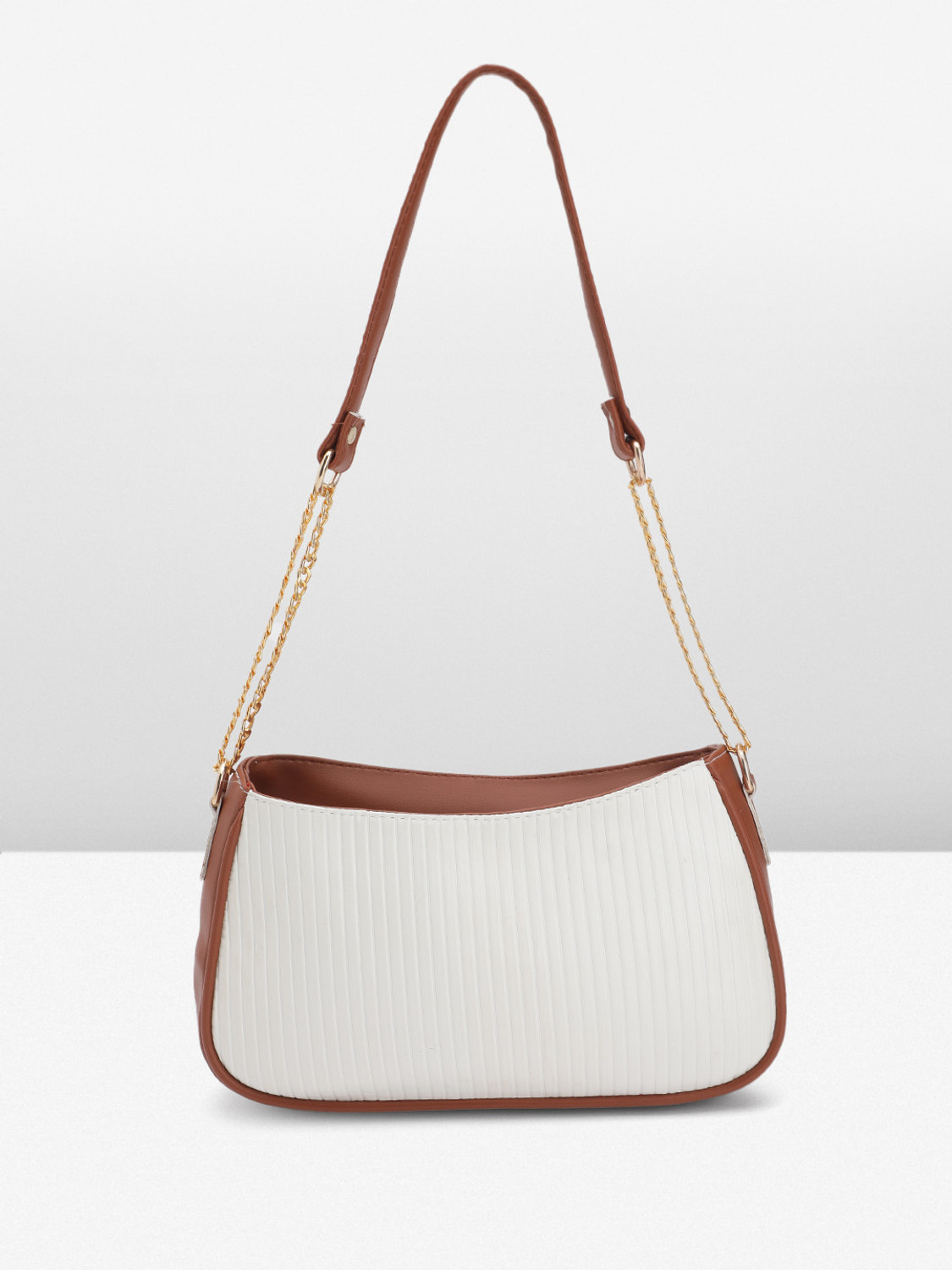 Image of Mast & Harbour Women White, Tan Shoulder Bag