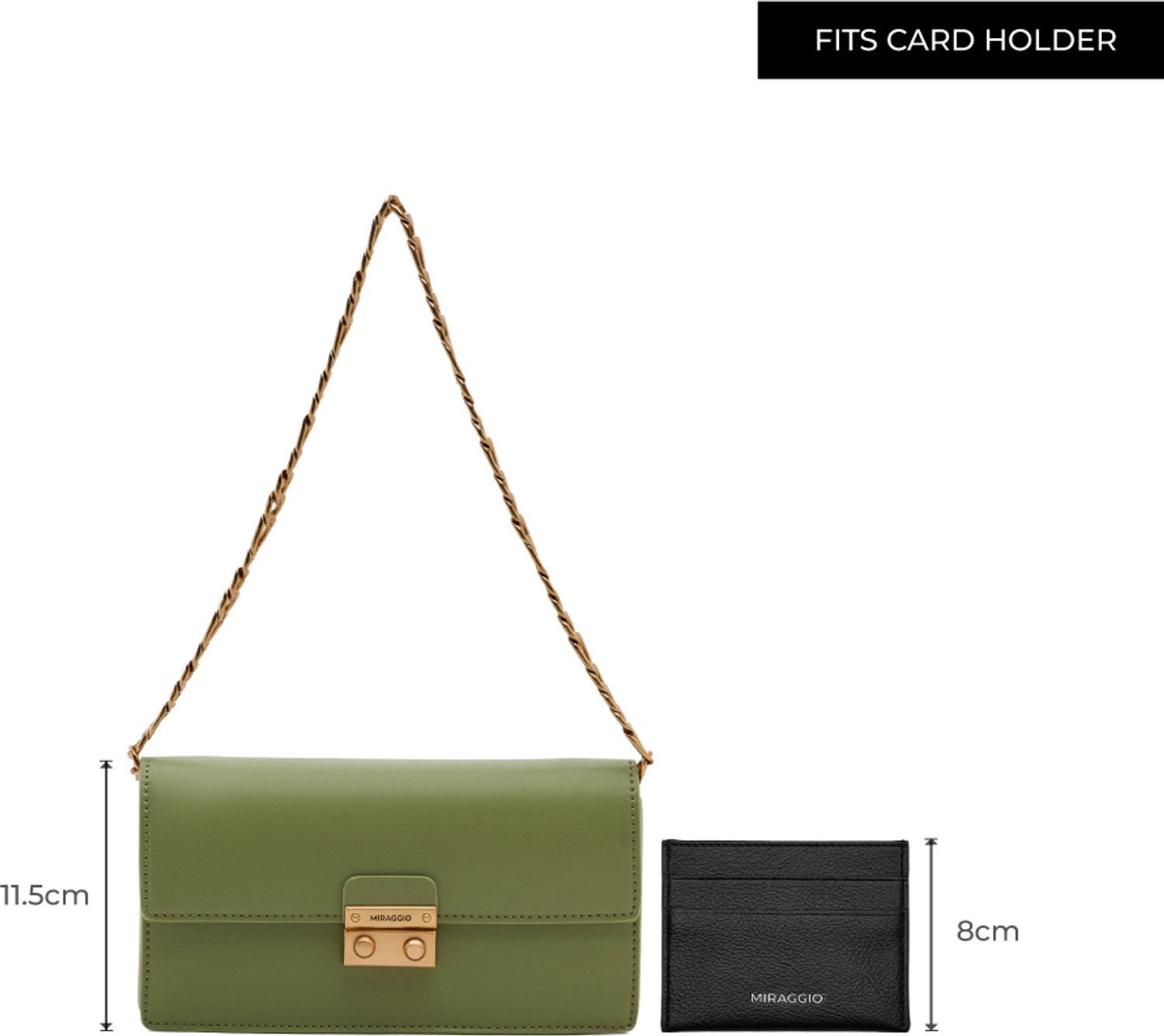 Image of Miraggio Green Women Sling Bag Sammy Shoulder Bag