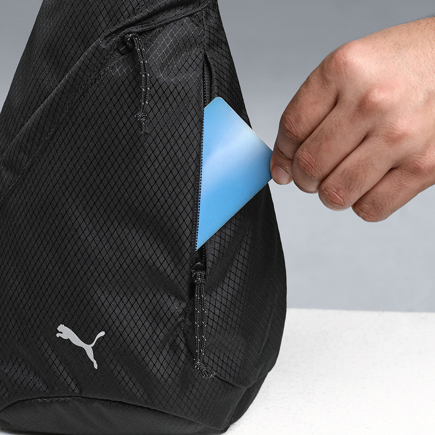 Image of PUMA Black Sling Bag Scuderia Ferrari Adjustable