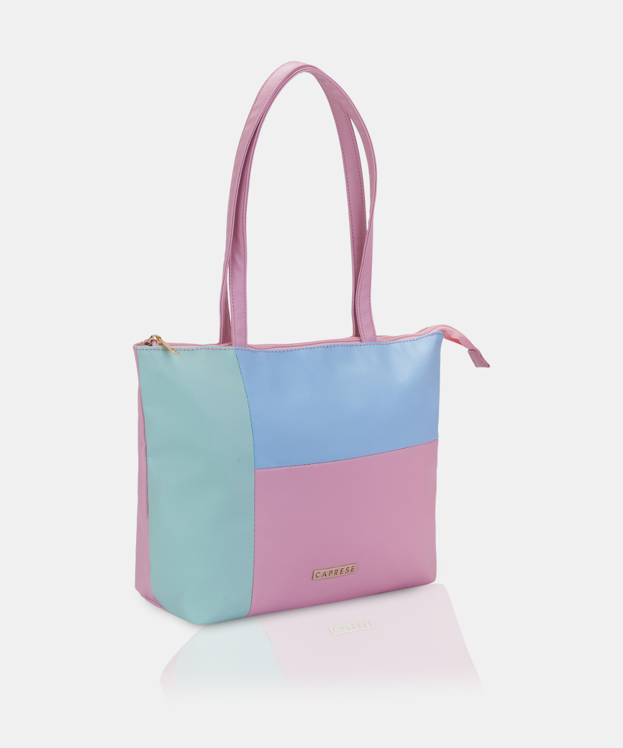 Image of Caprese Women Pink, Blue Tote - Extra Spacious