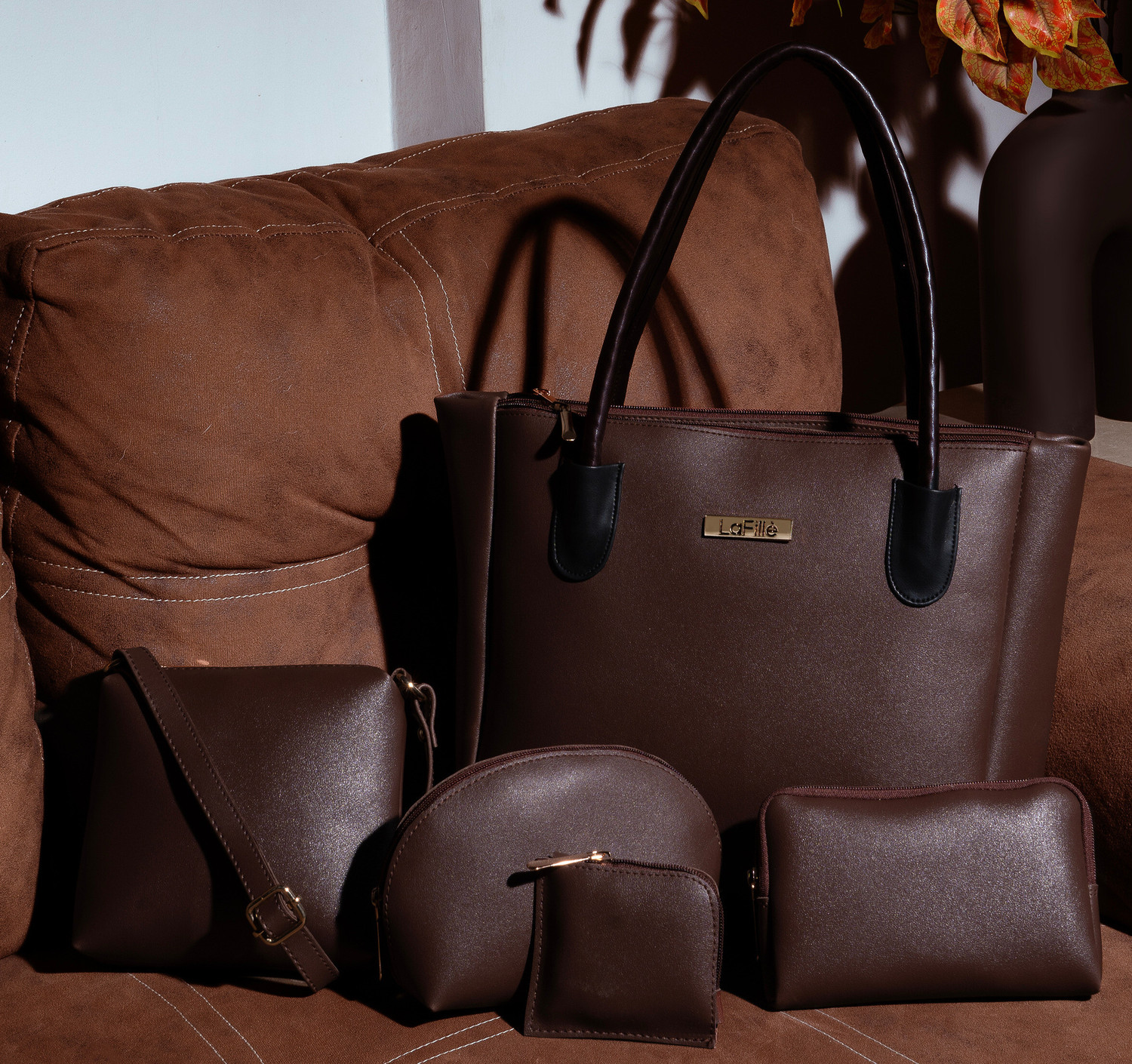 Image of LaFille Women Brown Hand-held Bag