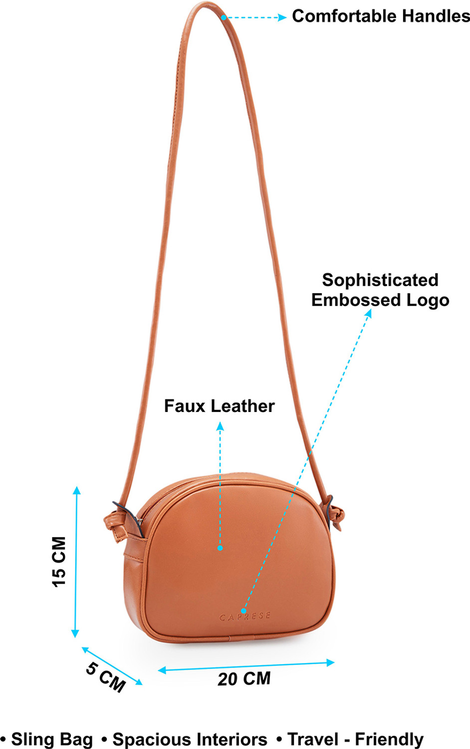Image of Caprese Women Tan Sling Bag