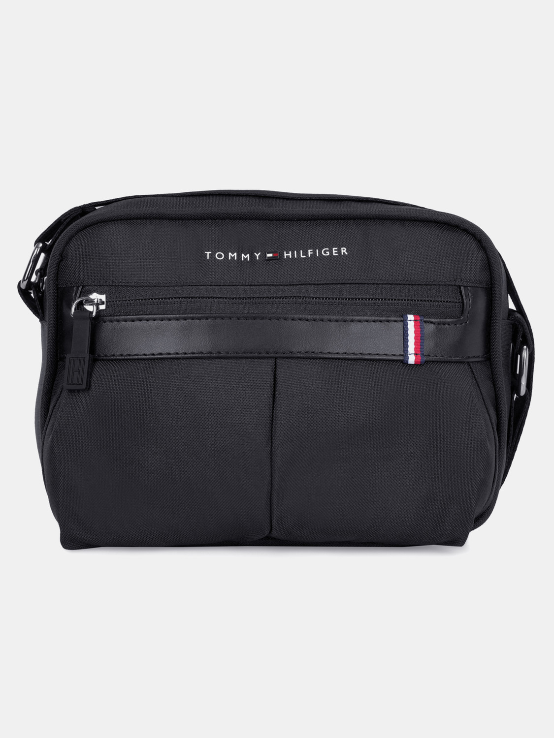Image of TOMMY HILFIGER Men & Women Black Messenger Bag