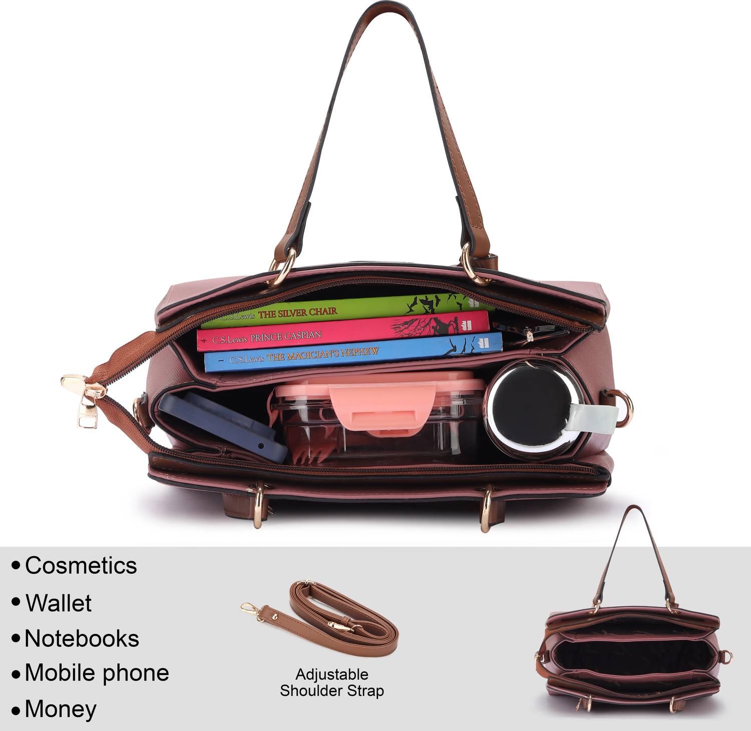 HAWKWOOD Women Pink Handbag - Image 3