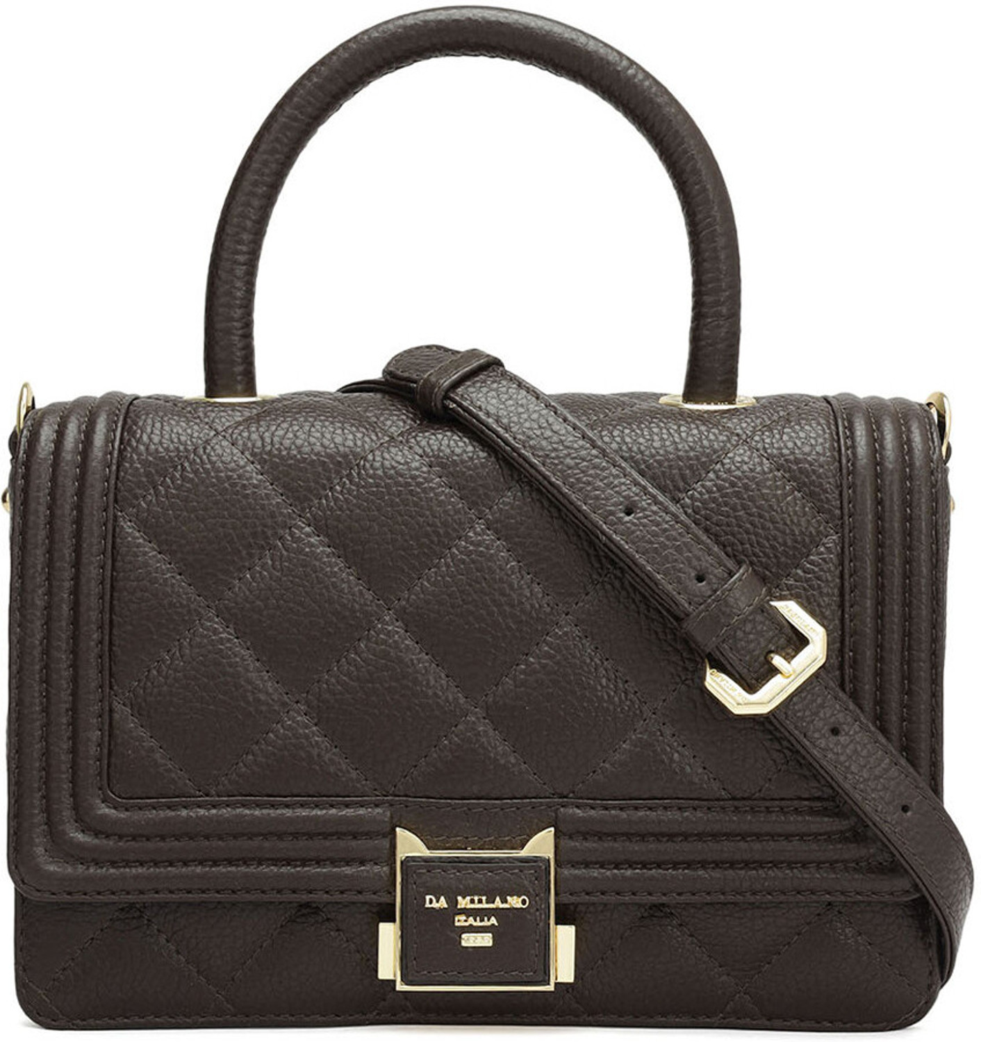 Image of Da Milano Women Brown Satchel