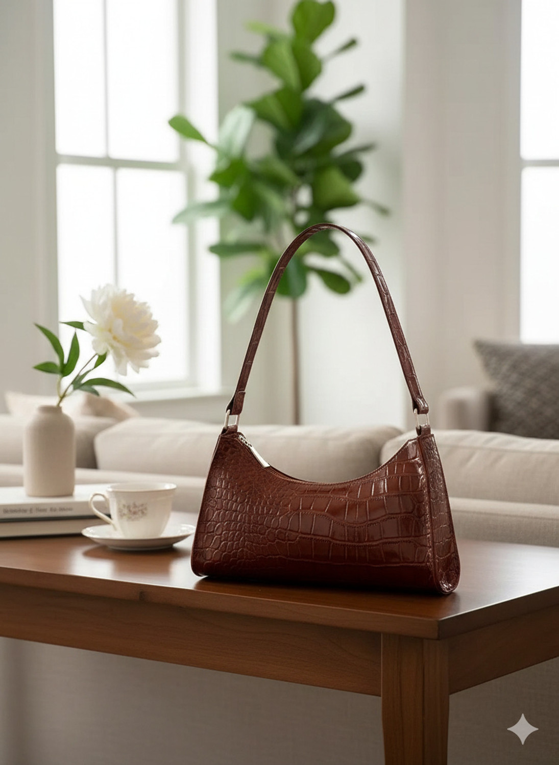 Image of Beauty Queen Women Brown Sling Bag