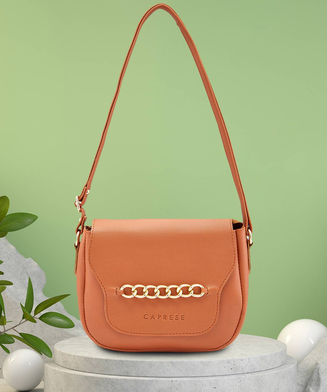 Caprese Women Tan Sling Bag