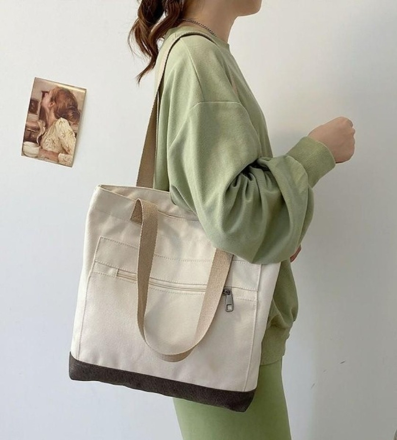 Image of DECENT BAG Women Beige Tote