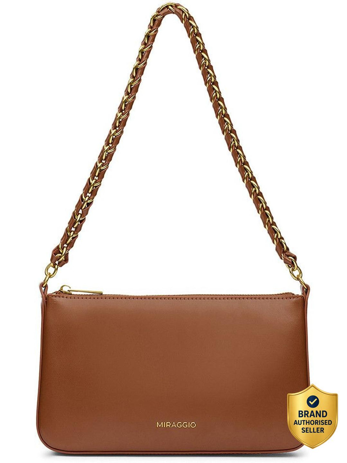 Image of Miraggio Women Brown Shoulder Bag