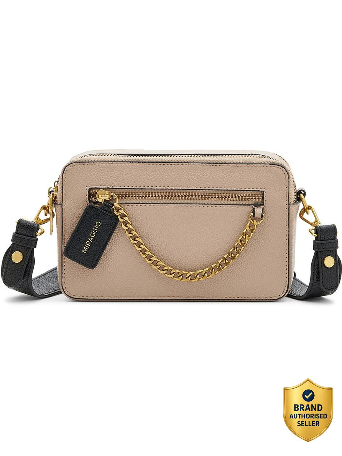Image of Miraggio Women Tan Sling Bag