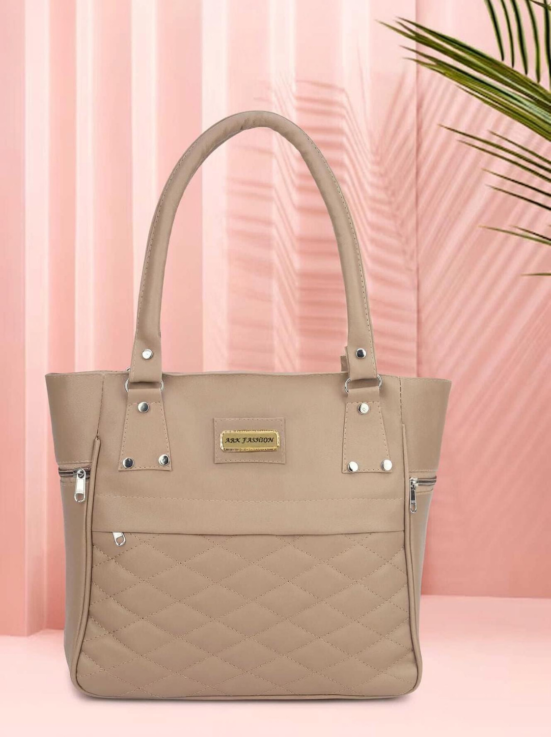 Image of ARK FASHION Women Beige Handbag