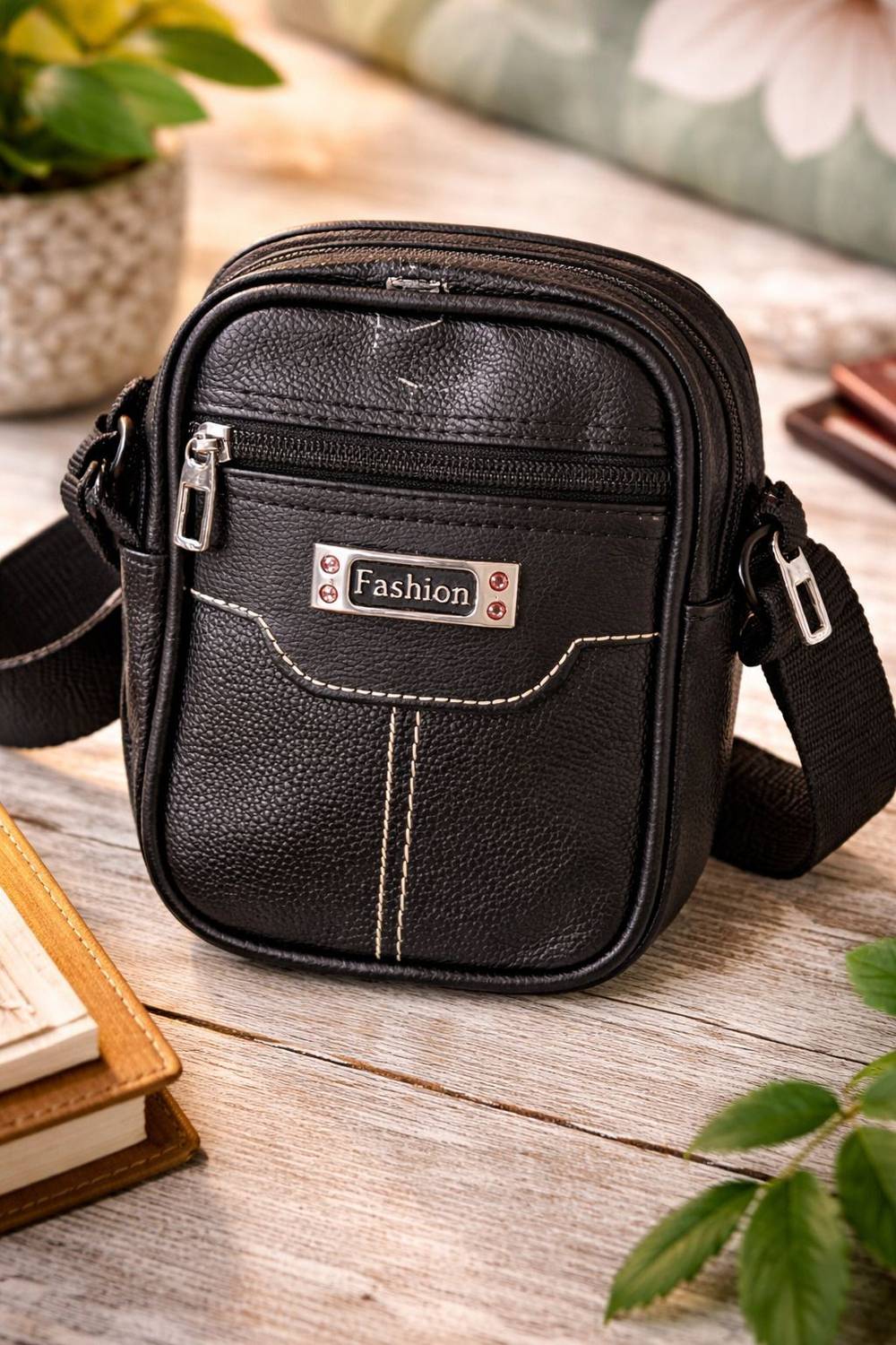 BoldCarry Men & Women Black Messenger Bag