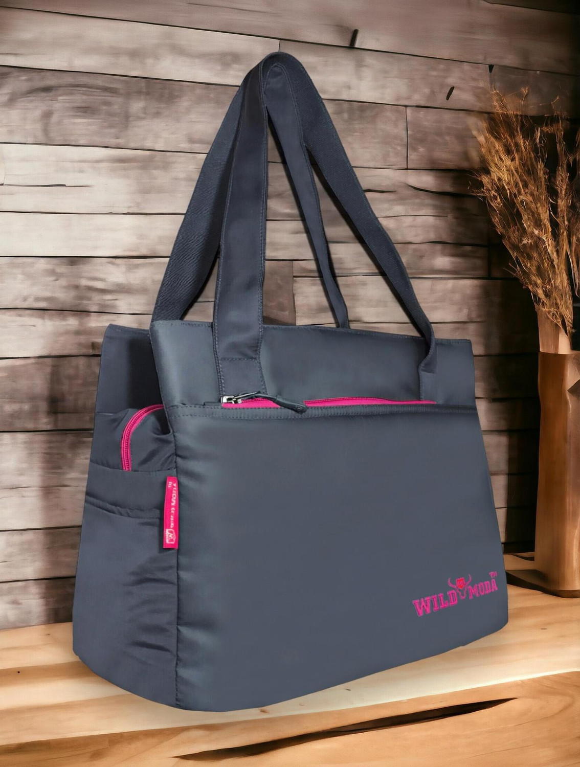 Wildmoda Women Grey, Pink Shoulder Bag