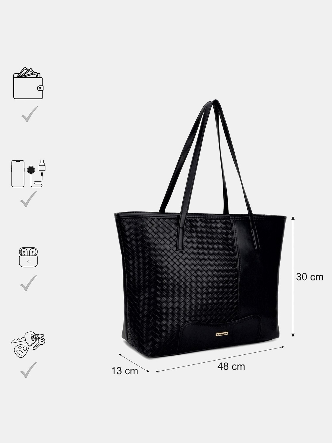 Image of Fastrack Women Black Tote