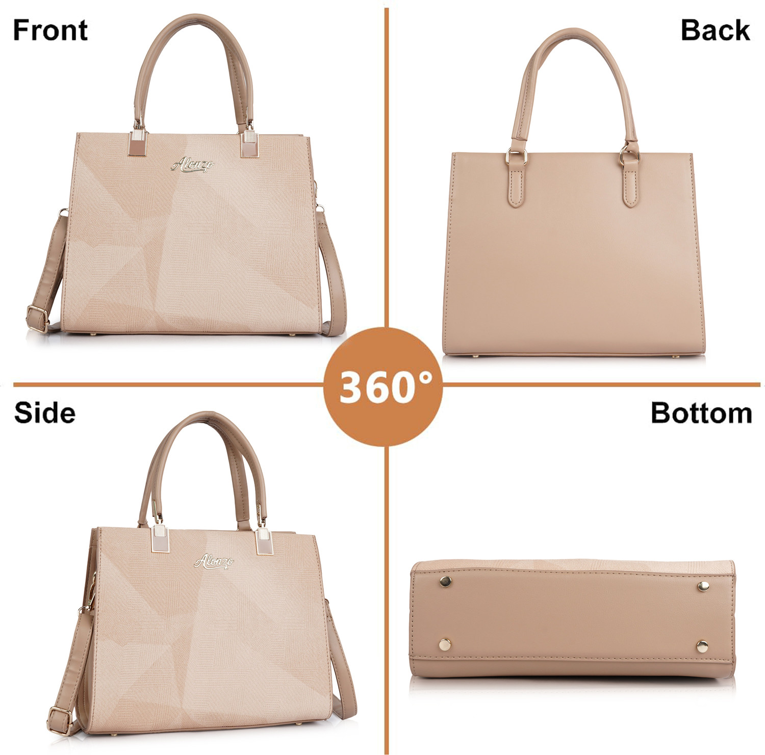 Image of ALONZO Women Beige Handbag