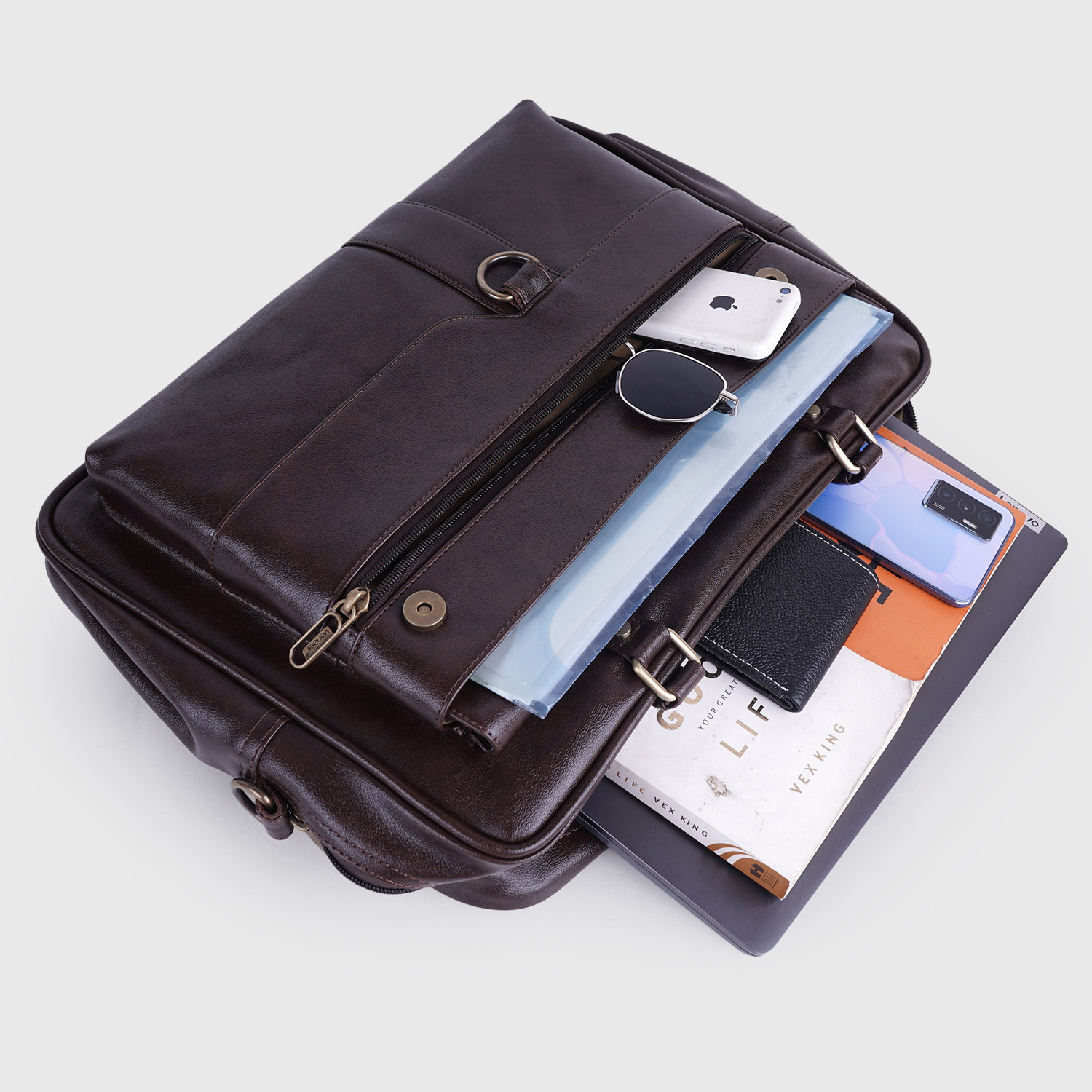 Image of Veneer Men Brown Messenger Bag