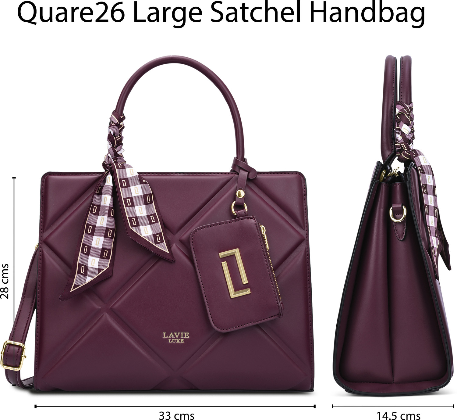 Image of Lavie Luxe Women Purple Satchel