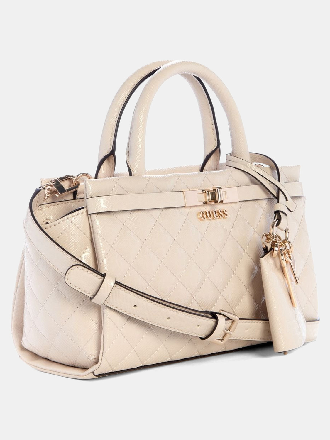 Image of GUESS Women Beige Satchel