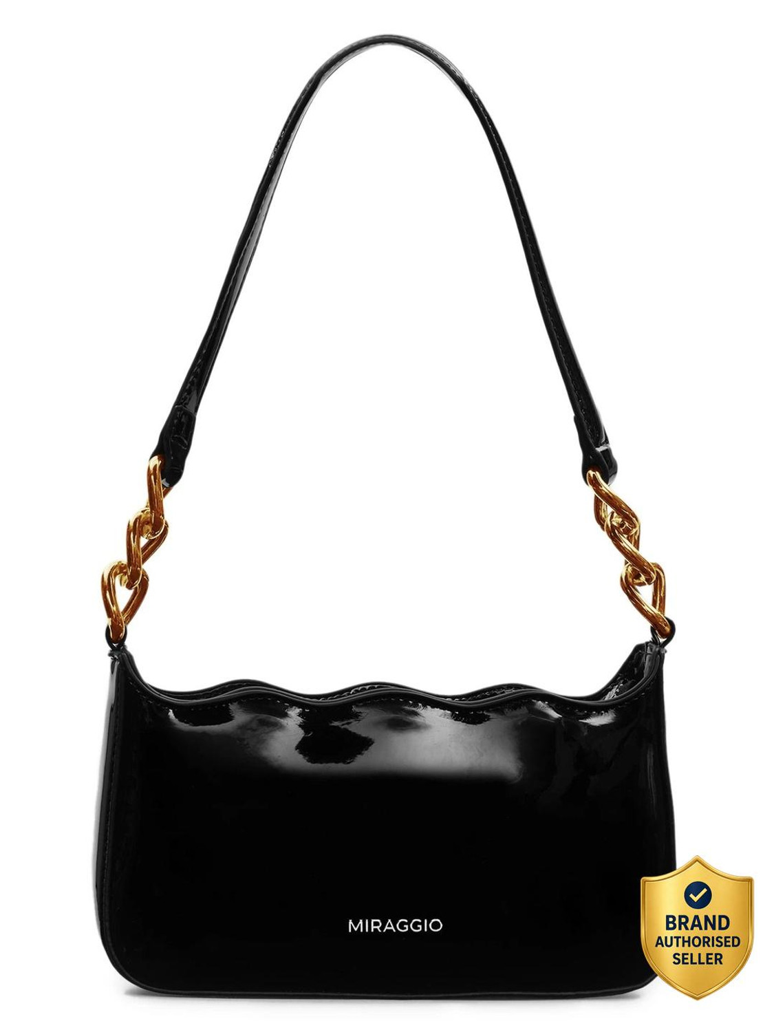 Image of Miraggio Women Black Shoulder Bag