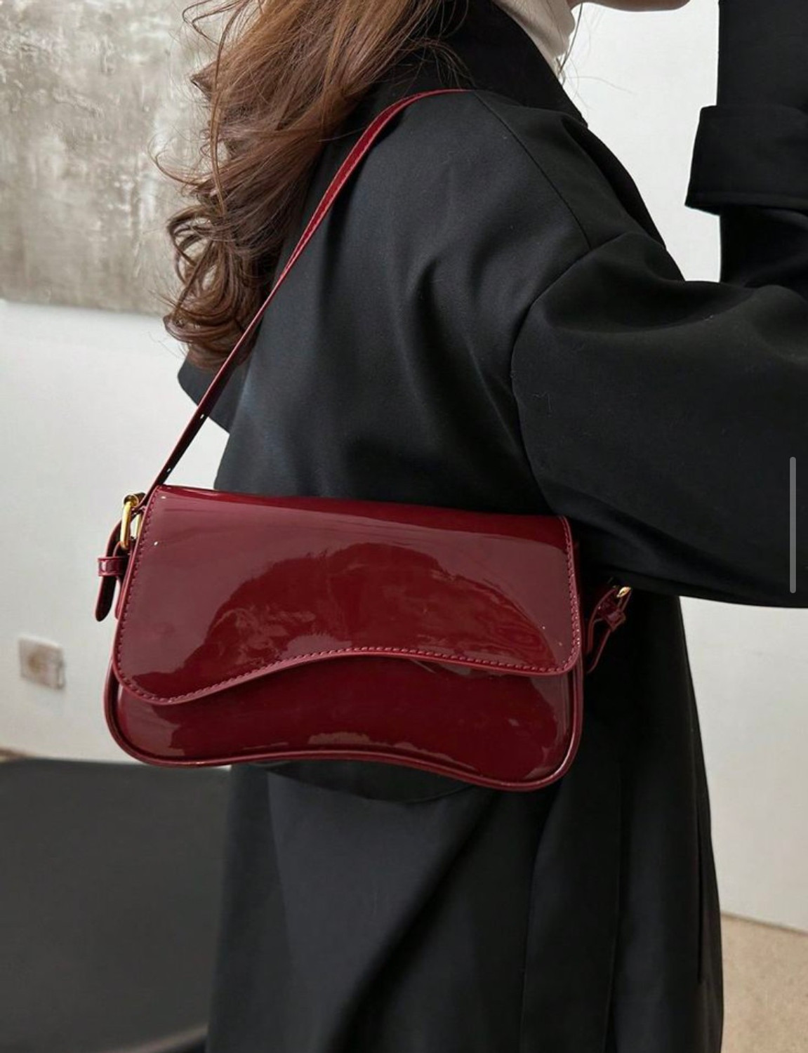 Image of LIZIQI Maroon Shoulder Bag Trendy korean sling bags for women,new bags ,