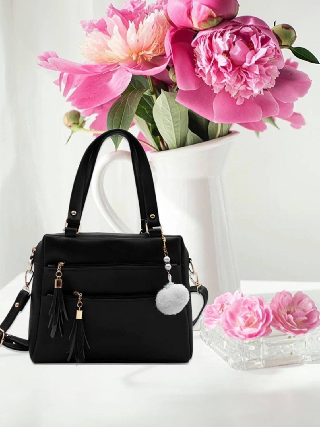 Aakashi Girls Black Sling Bag