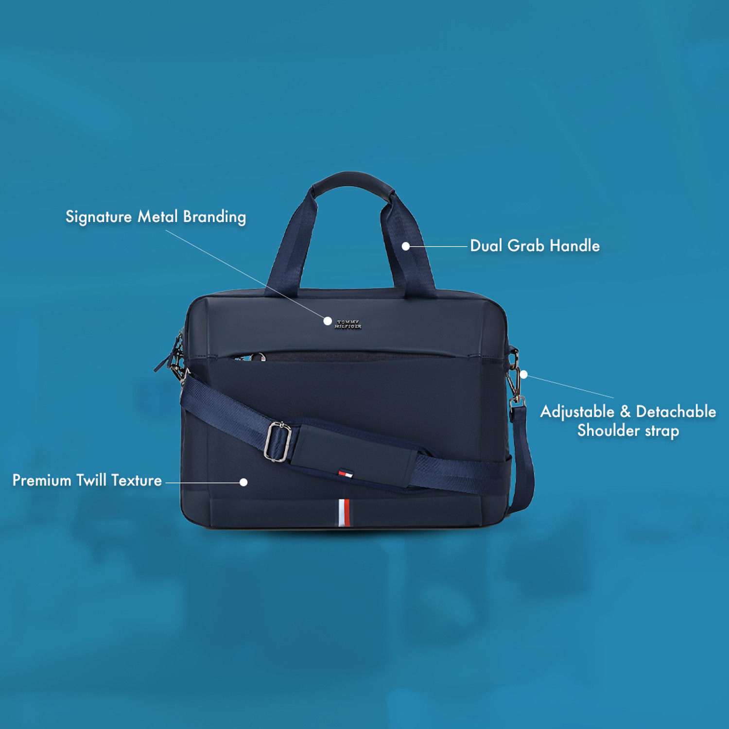 Image of TOMMY HILFIGER Men & Women Blue Messenger Bag