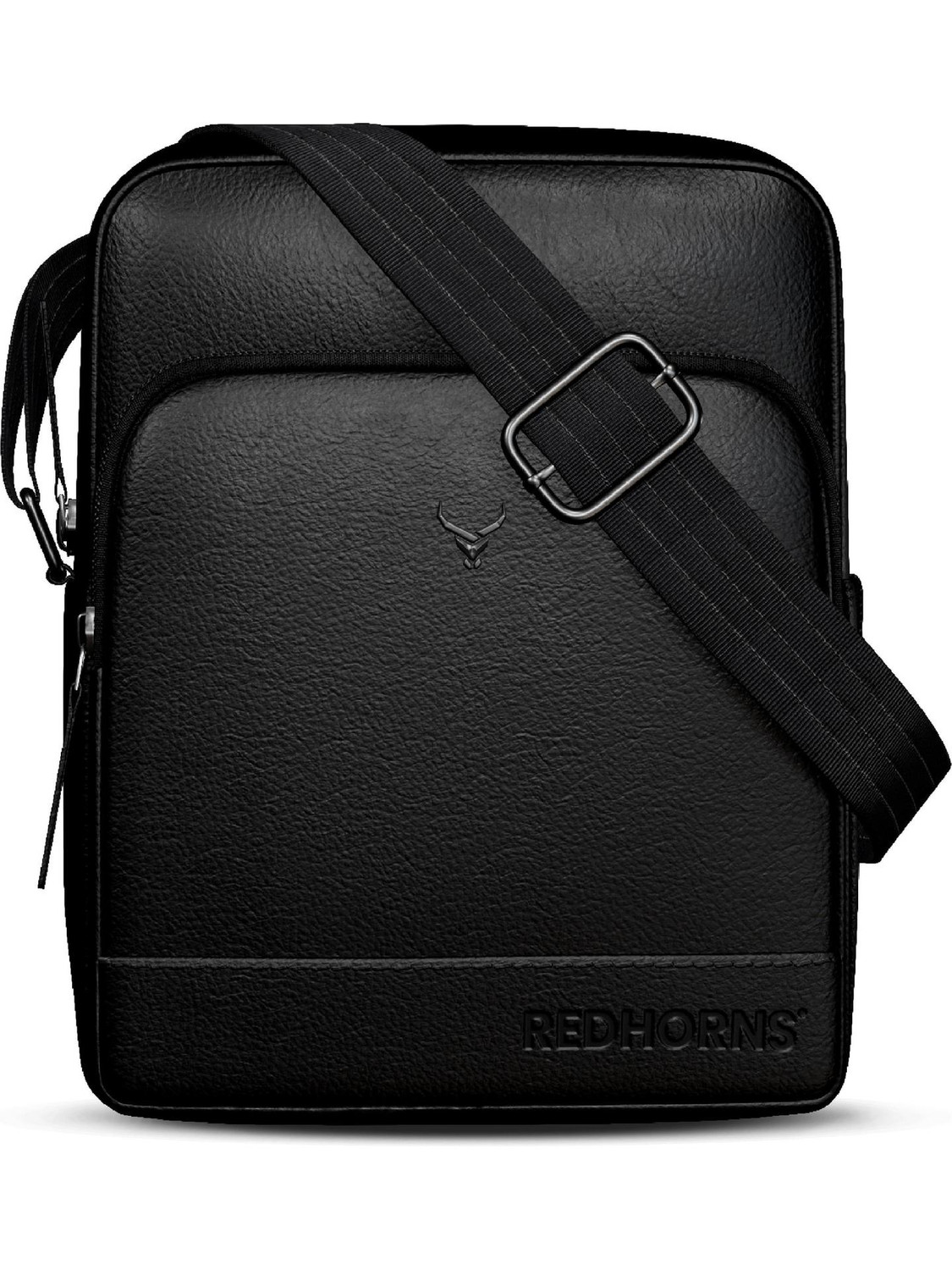 REDHORNS Men & Women Black Messenger Bag