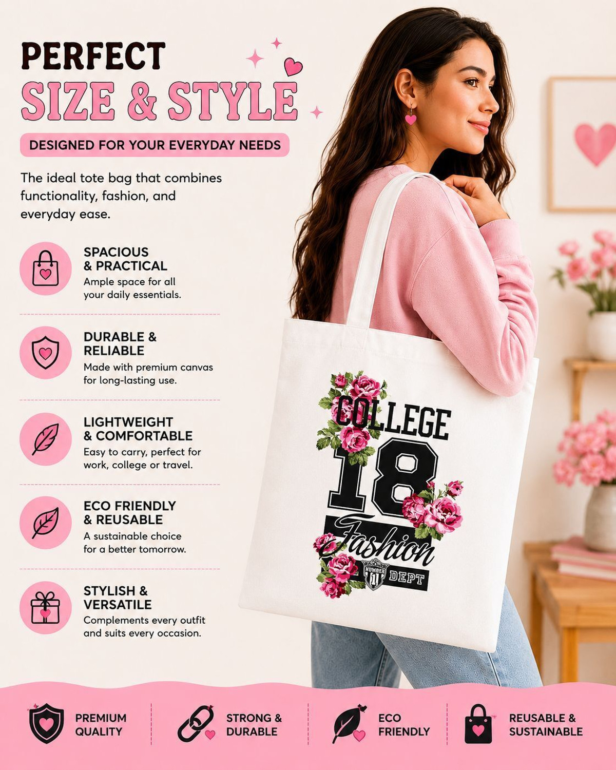 Image of DazyTotes Women Black Tote