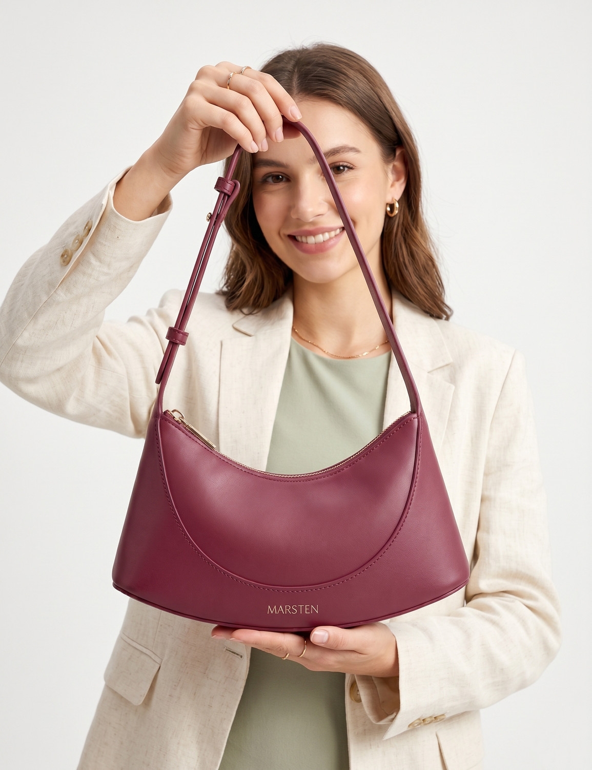 Image of MARSTEN Women Maroon Shoulder Bag
