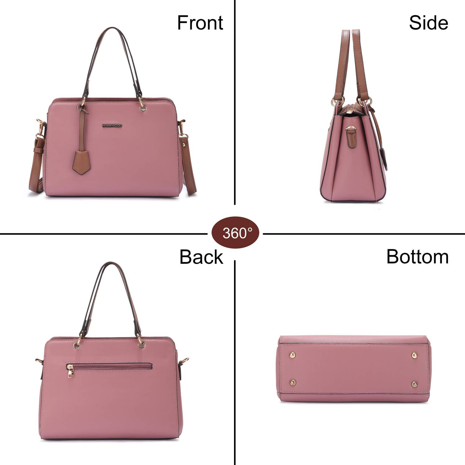 HAWKWOOD Women Pink Handbag - Image 5