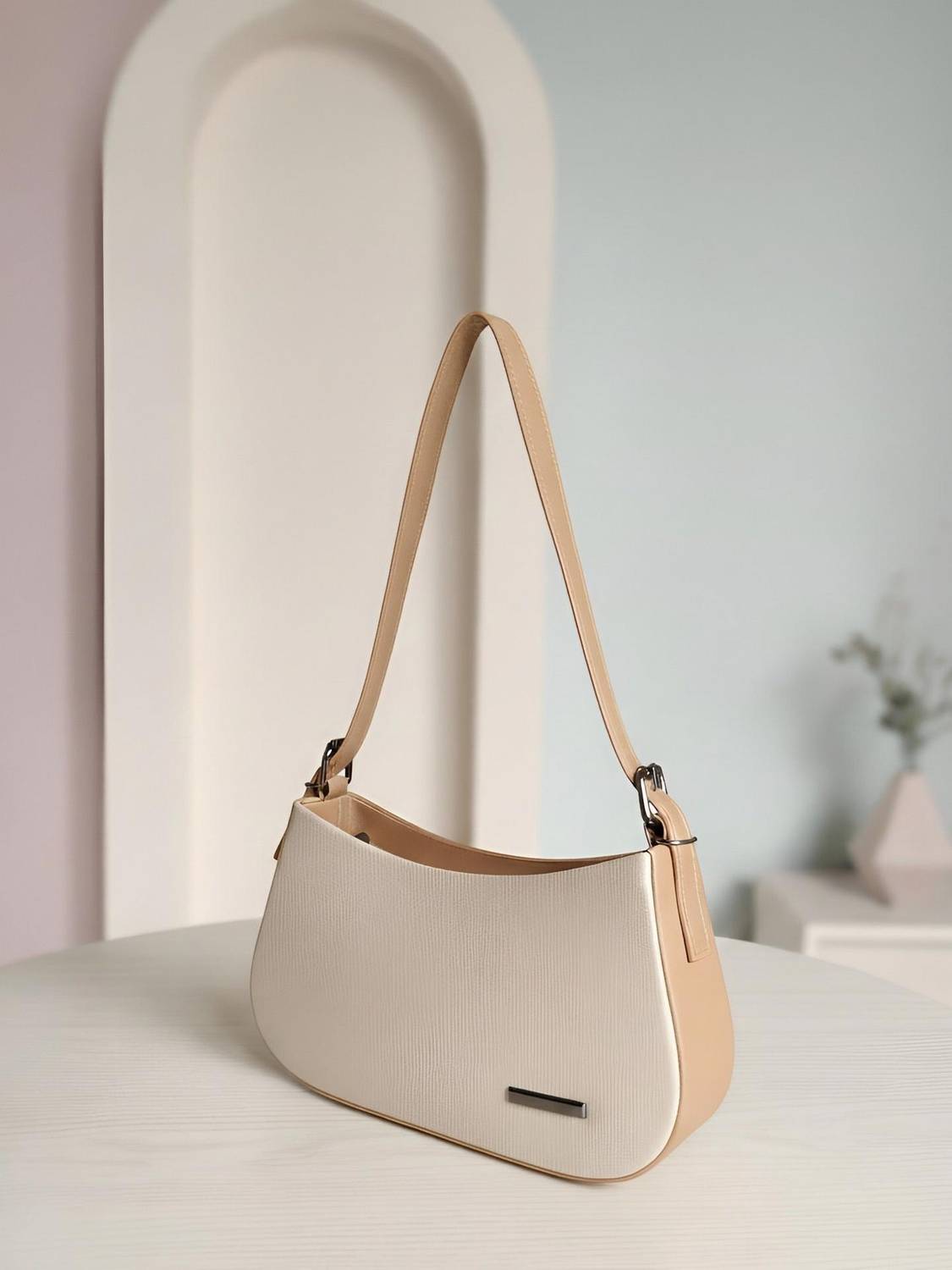 ALLENLEE Women Beige Hand-held Bag