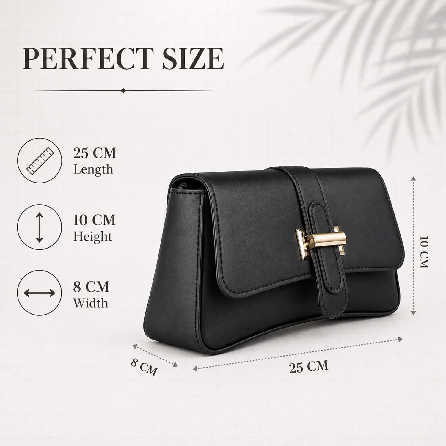 Image of santorini Black Sling Bag Side bag for women , Stylish bag