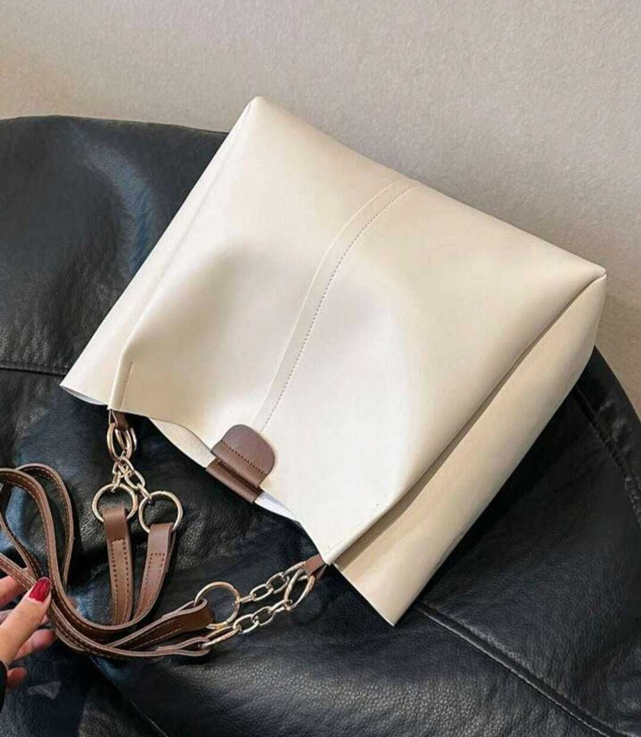 Image of Innto Women Brown, White Handbag