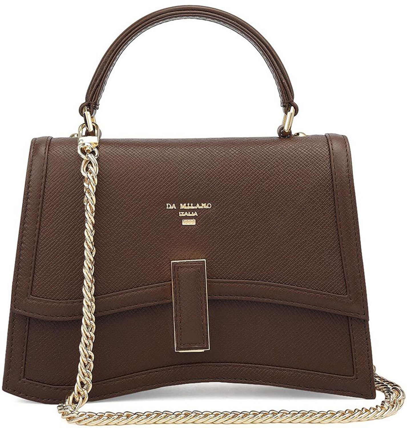 Image of Da Milano Women Brown Hand-held Bag