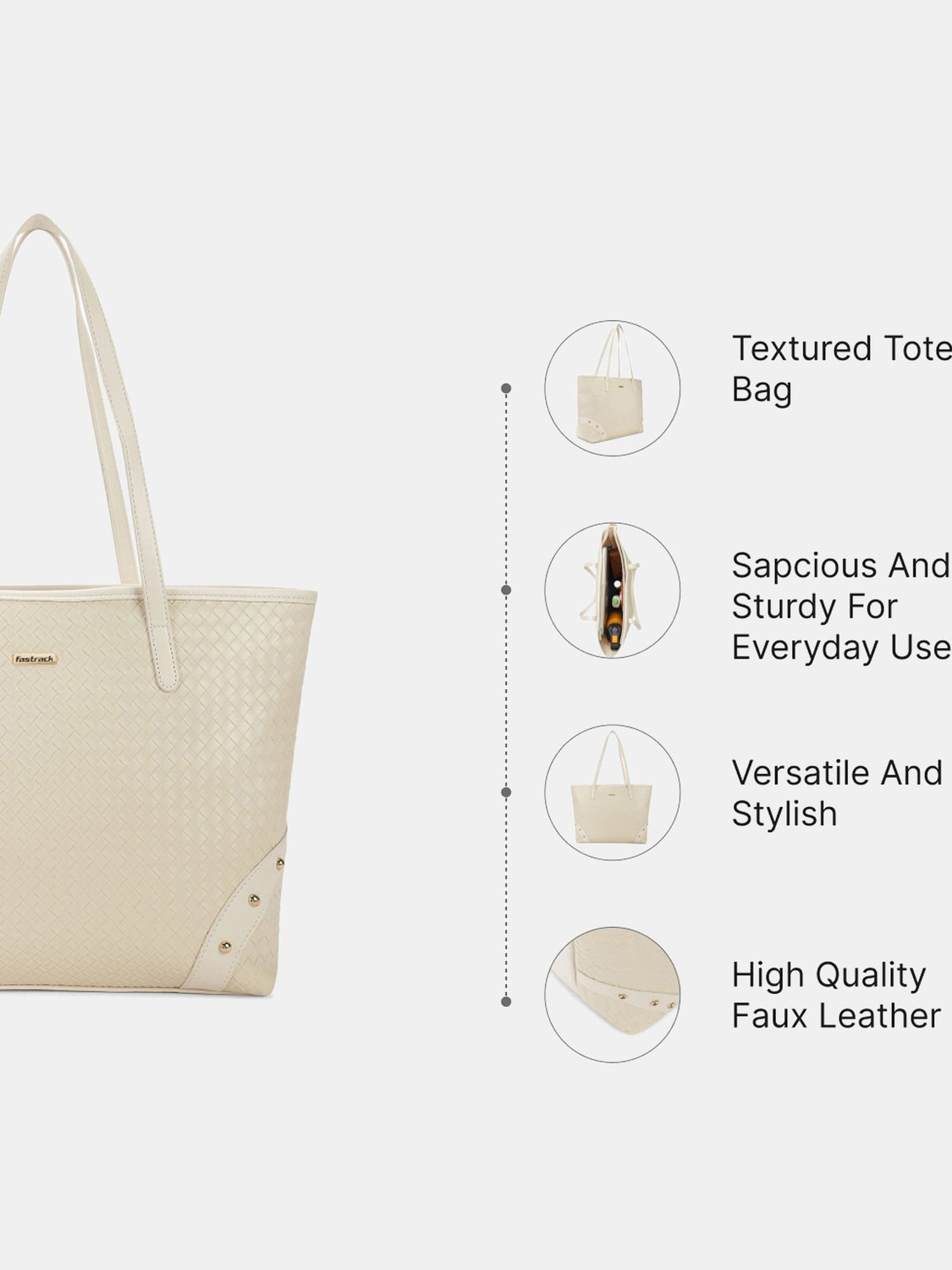 Image of Fastrack Women Beige Tote