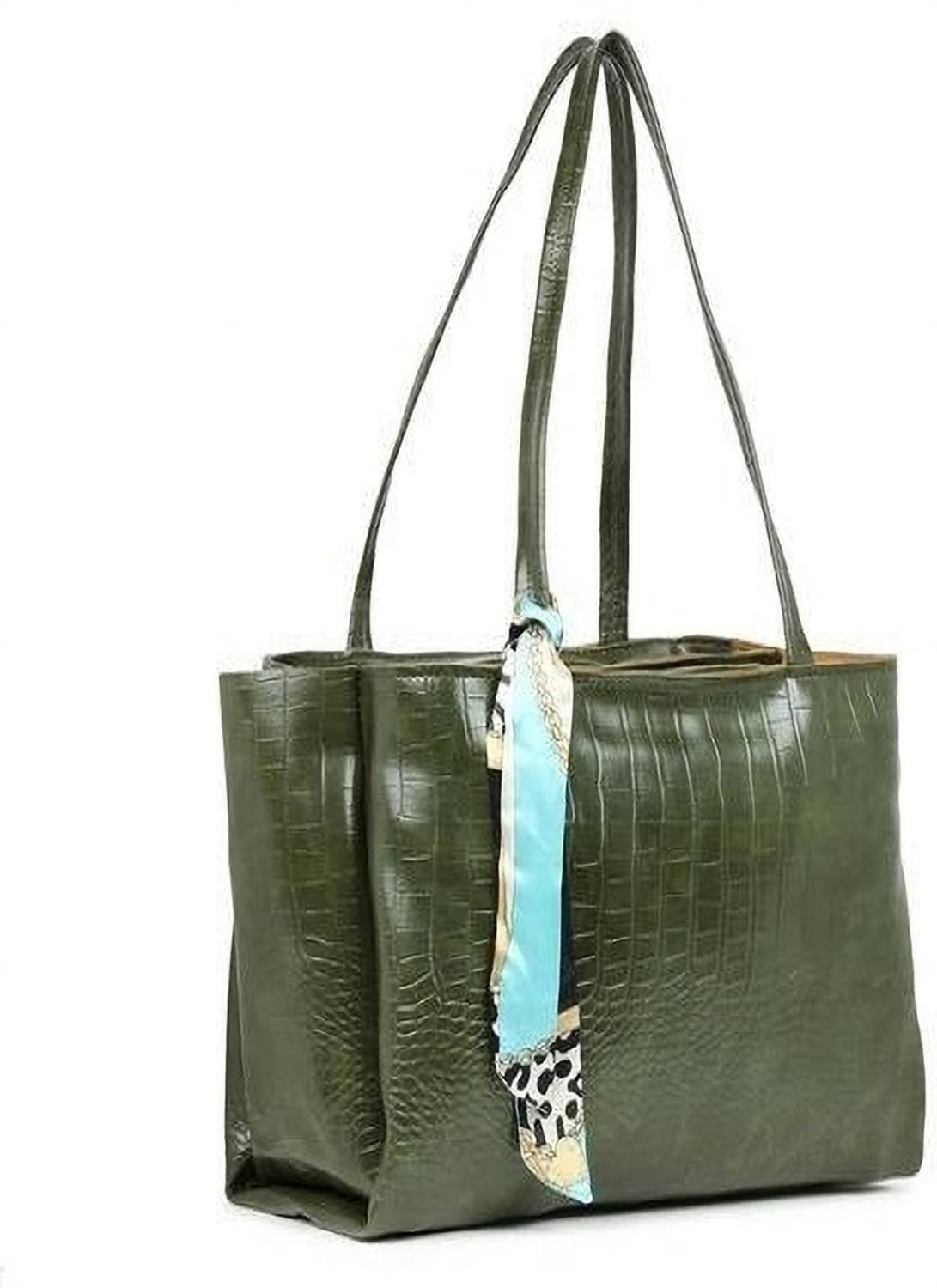 DECORZ Women Green Shoulder Bag