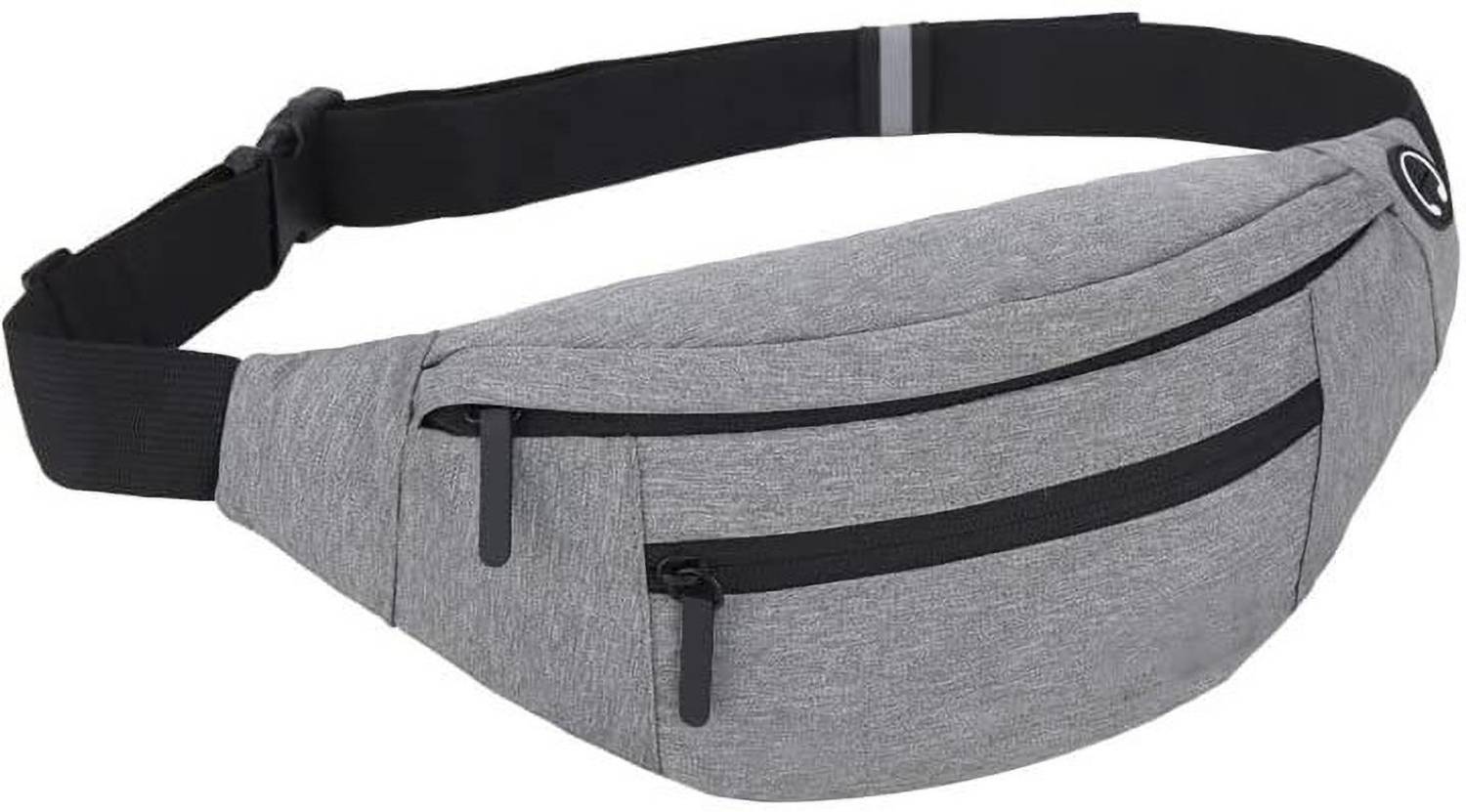 BROGBUS Fanny Packs for Women Men with 4-Zipper Pockets Shoulder Bag