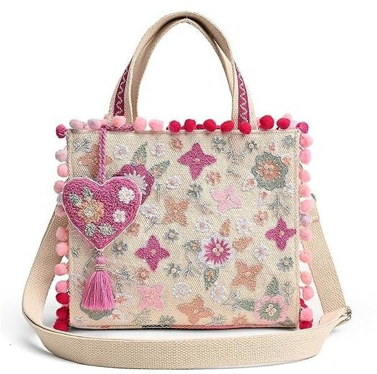 Image of Boho Girl Women Multicolor, Pink Messenger Bag