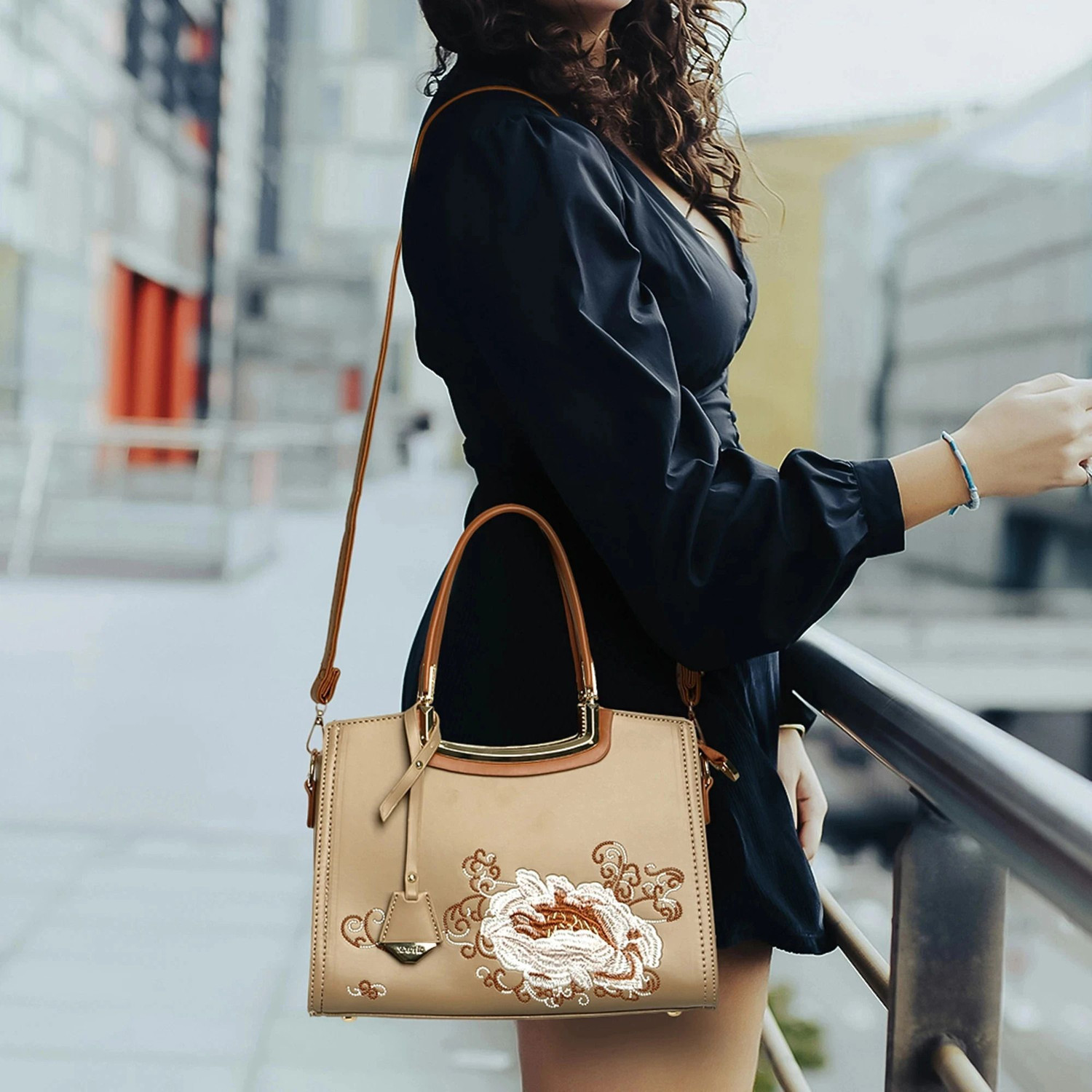 Image of Exotic Women Tan, Beige Handbag