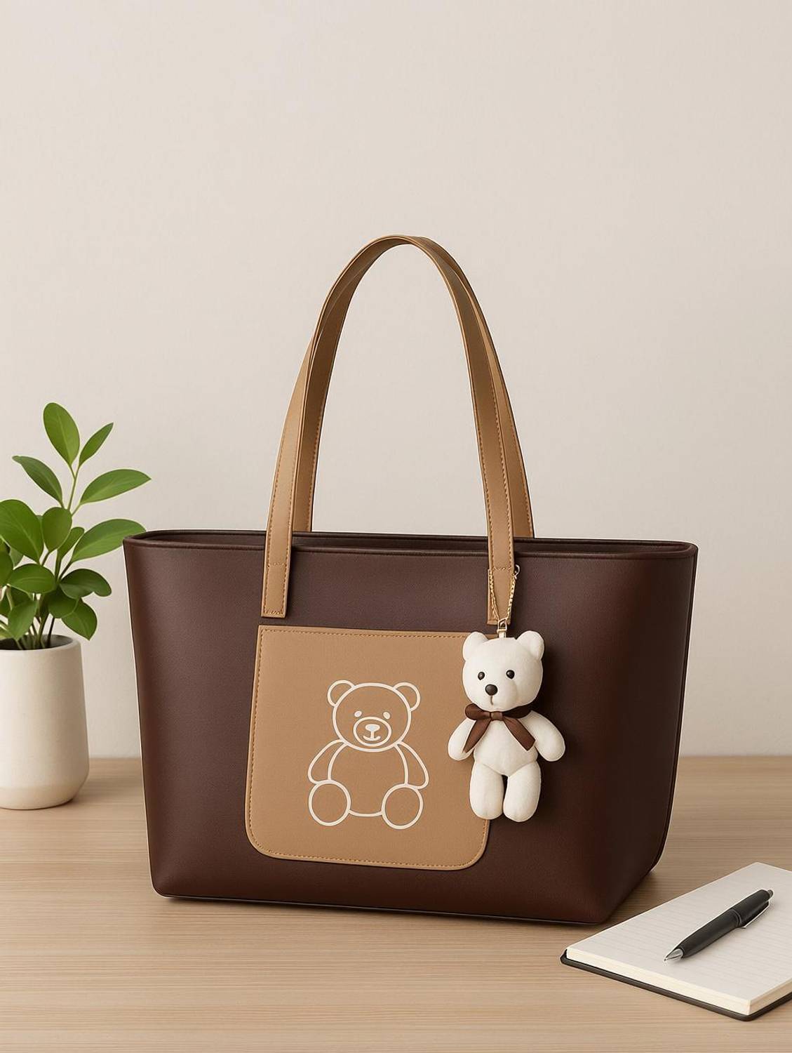 BeijoBolsa Women Brown, Tan Tote