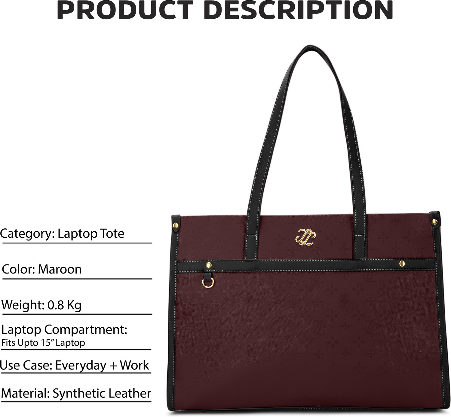 Image of Lavie Signature Women Maroon Tote